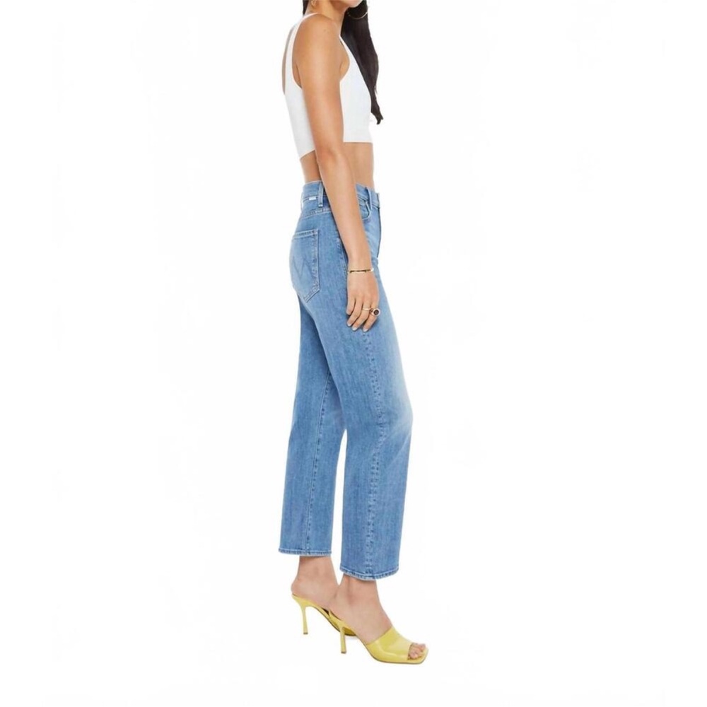 NWT MOTHER‎ ditcher zip crop straight-leg jeans in boogie down Sz 26